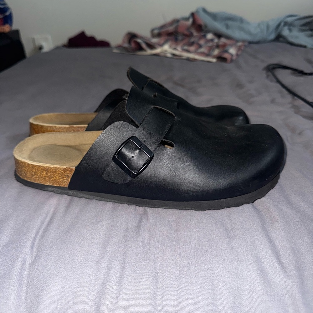 Men's Black Slip-On Clogs